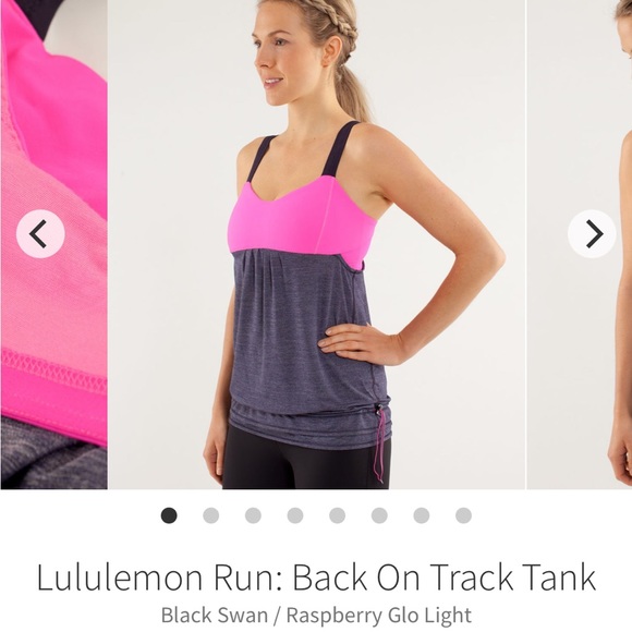 LULULEMON run back on track tank | size 6 | pink and blue - Picture 1 of 6